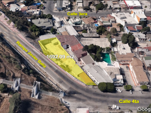 Venta de Terreno Comercial en Zona Centro, Tijuana, 1,692m2.